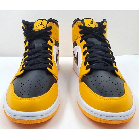 Nike Air Jordan 1 Mid Taxi Black Yellow 554724-701 Men\'s main image 6
